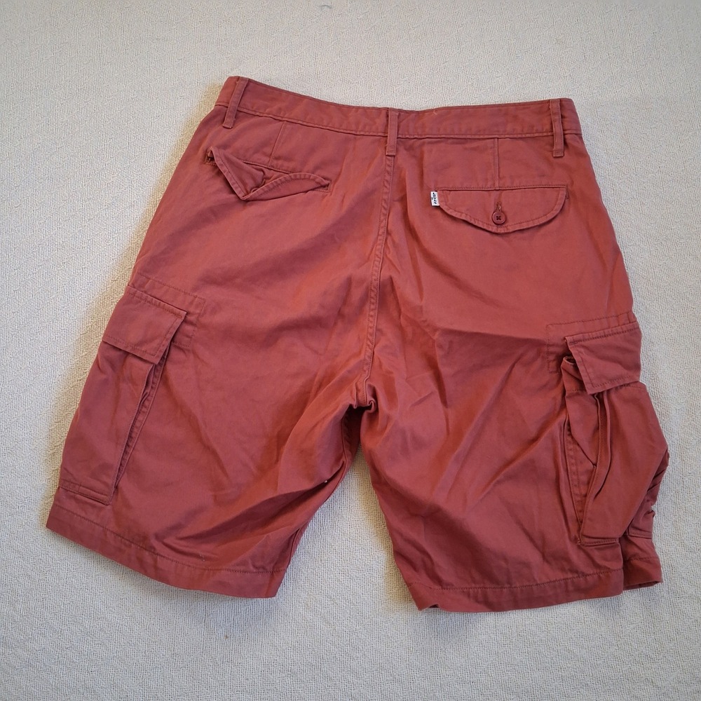 levi's white tab carrier cargo shorts red brick size 32 gorpcore utility summer